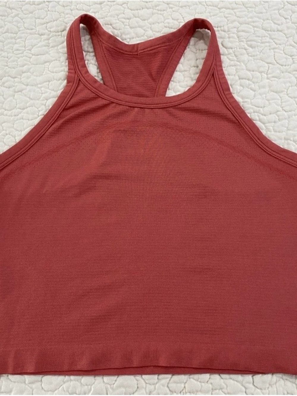 lululemon Swiftly Tech Racerback Crop Tank - Coral Size 10